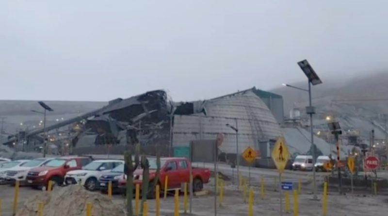 Cubierta de domo minero se desprende en Planta San José